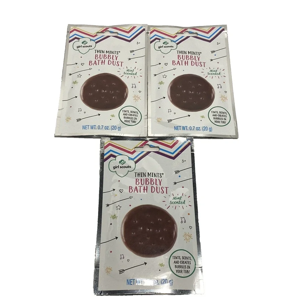 BUBBLY BATH DUST thin mints kids bath time relax bath bomb dust LOT OF‎ 3